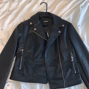 Express faux leather black jacket XS BRAND NEW